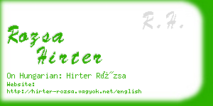 rozsa hirter business card